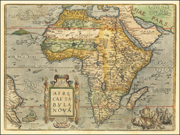 61-Africa Map By Abraham Ortelius