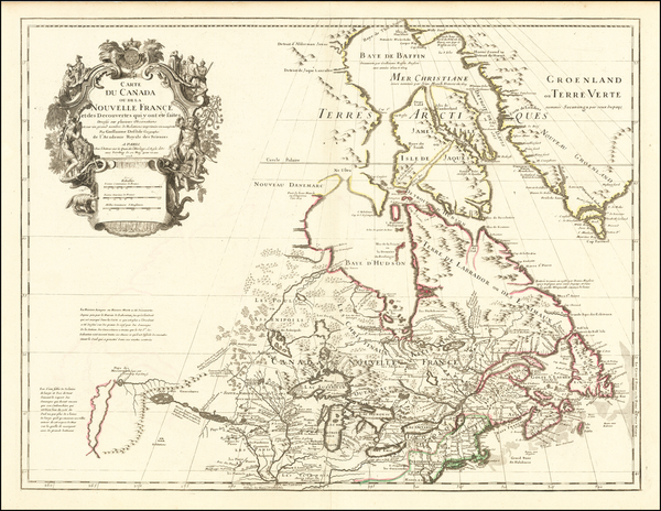 34-Midwest, Plains, Rocky Mountains and Canada Map By Guillaume Delisle