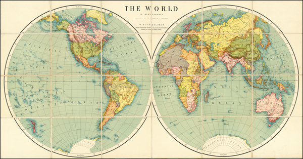 3-World Map By George Philip & Son