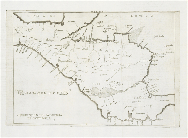 15-Mexico and Central America Map By Antonio de Herrera y Tordesillas