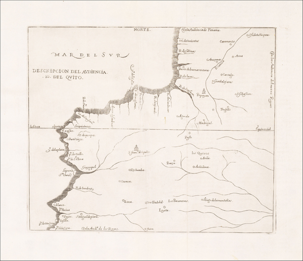 41-Central America, Colombia and Peru & Ecuador Map By Antonio de Herrera y Tordesillas