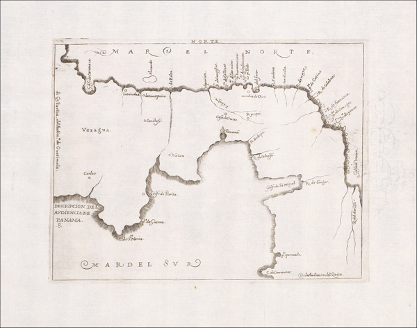 9-Central America Map By Antonio de Herrera y Tordesillas