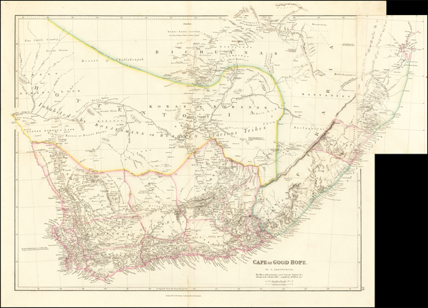 21-South Africa Map By John Arrowsmith