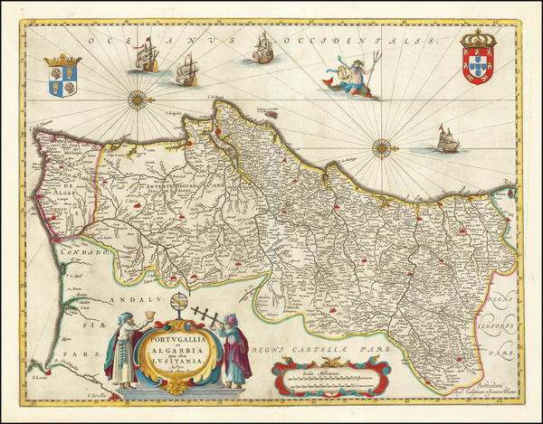 14-Portugal Map By Johannes et Cornelis Blaeu