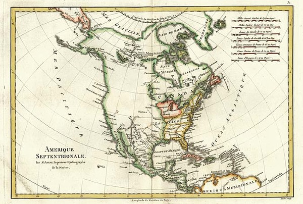 49-North America Map By Rigobert Bonne