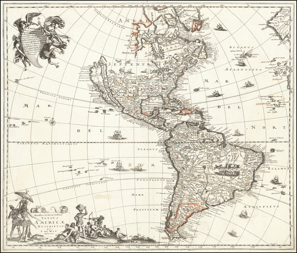 44-California as an Island and America Map By J. J. Vogel