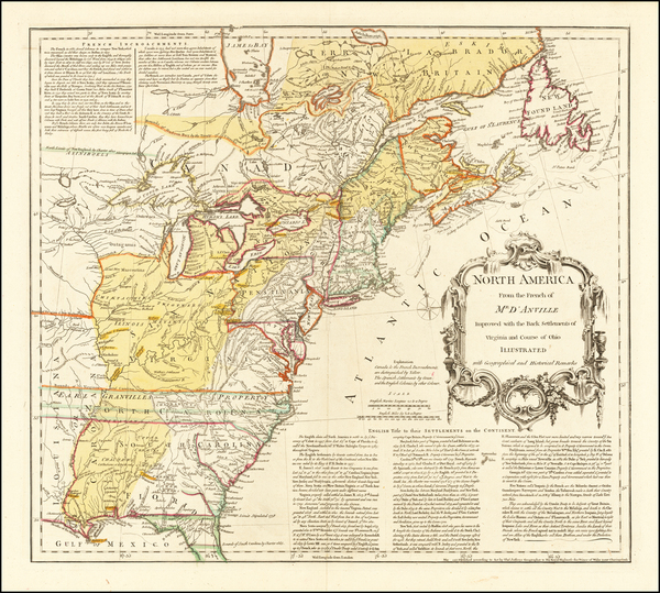 80-United States Map By Thomas Jefferys