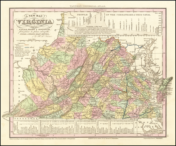 48-Virginia Map By Henry Schenk Tanner