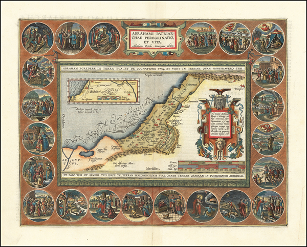 41-Holy Land Map By Abraham Ortelius