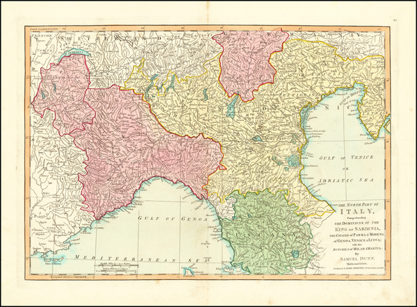 16-Northern Italy Map By Samuel Dunn