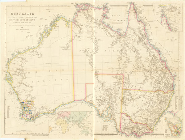 74-Australia Map By John Arrowsmith