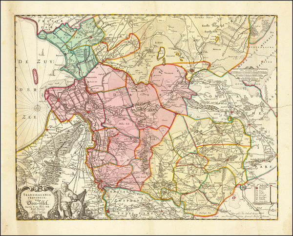 54-Netherlands Map By Nicolaes Visscher I