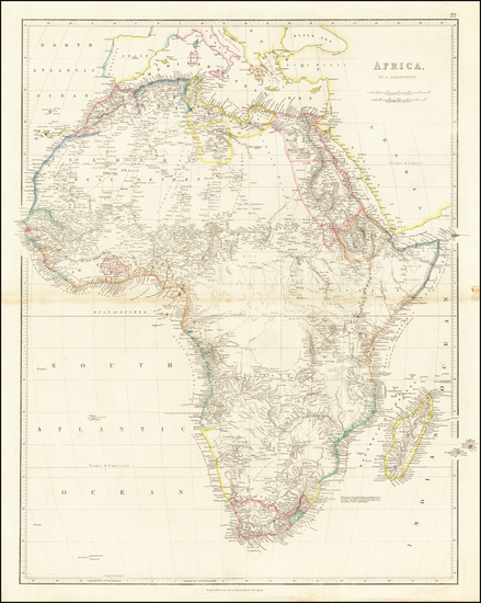 55-Africa Map By John Arrowsmith