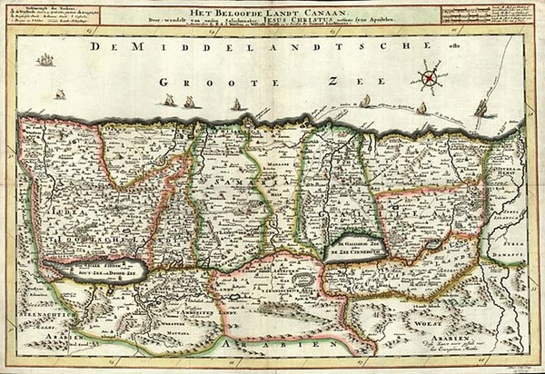 1-Asia and Holy Land Map By R&J Wetstein