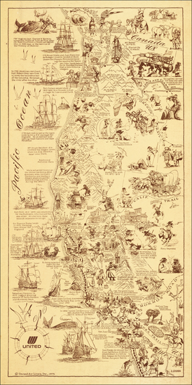 16-Oregon, Washington, Pictorial Maps and California Map By Al Wiseman