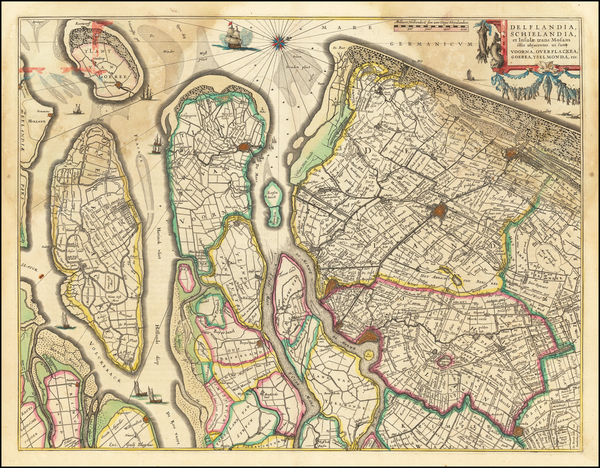 81-Netherlands Map By Willem Janszoon Blaeu