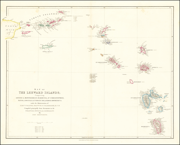 54-Virgin Islands and Other Islands Map By John Arrowsmith