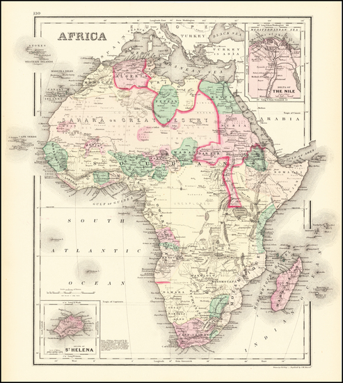 58-Africa Map By O.W. Gray