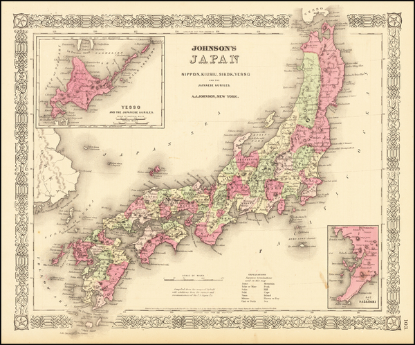 68-Japan Map By Alvin Jewett Johnson