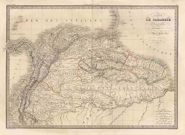 69-South America Map By Alexandre Emile Lapie