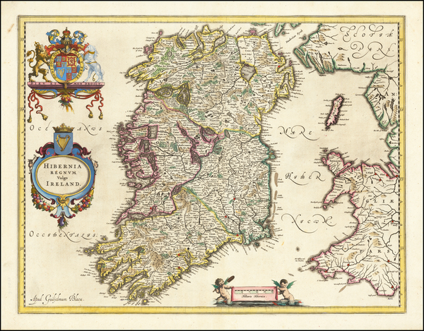 59-Ireland Map By Willem Janszoon Blaeu