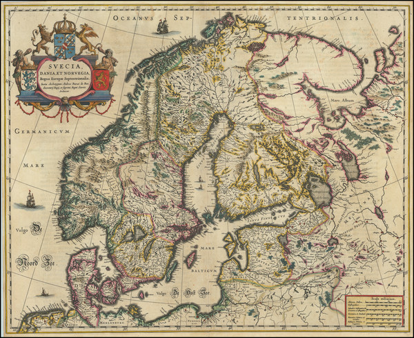 59-Scandinavia Map By Willem Janszoon Blaeu