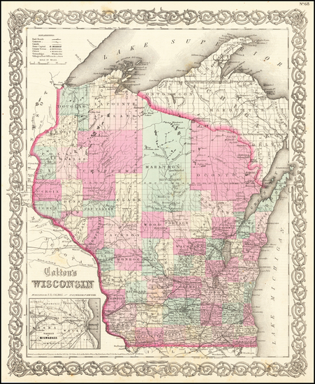 96-Wisconsin Map By Colton