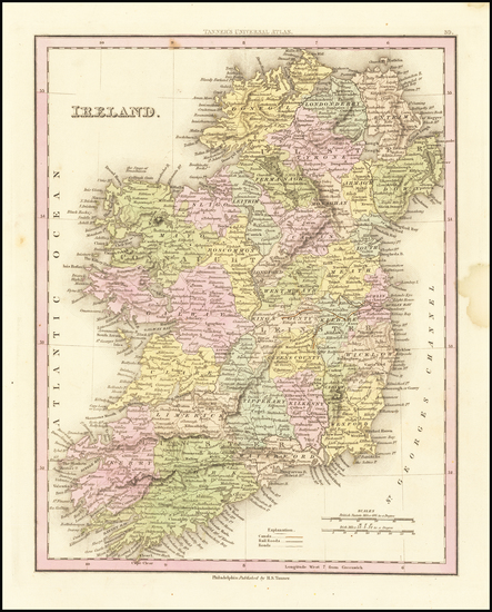 75-Ireland Map By Henry Schenk Tanner