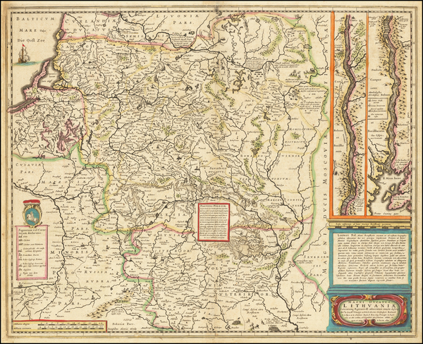 87-Poland, Russia and Baltic Countries Map By Henricus Hondius