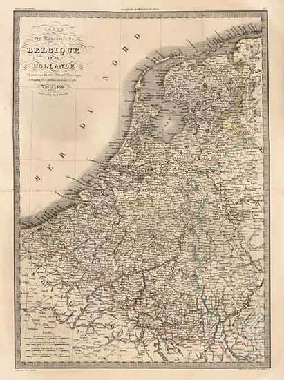 40-Europe and Netherlands Map By Alexandre Emile Lapie