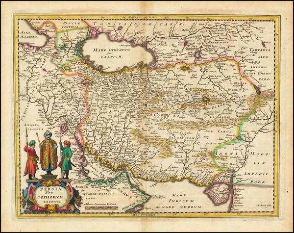 88-Middle East and Persia & Iraq Map By Matthaus Merian