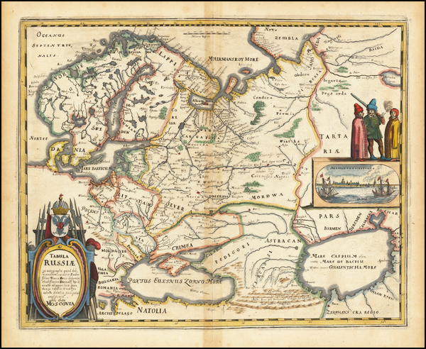 94-Russia and Ukraine Map By Matthaus Merian