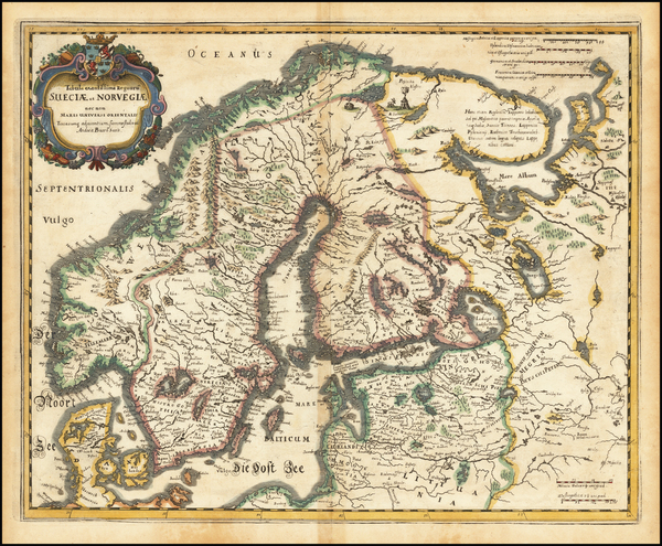 12-Scandinavia Map By Matthaus Merian