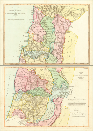 47-Holy Land Map By Samuel Dunn