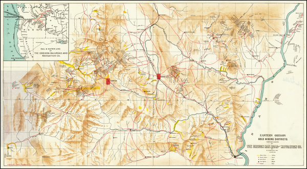 33-Oregon Map By Gilbert Ellis Bailey
