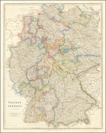 79-Germany Map By John Arrowsmith