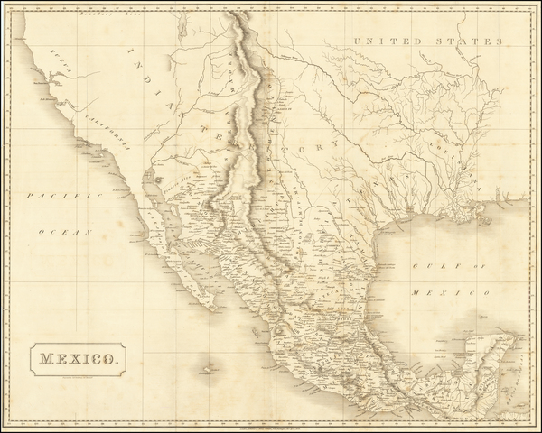 97-Texas, Southwest, Rocky Mountains, Mexico and California Map By Henry Colburn