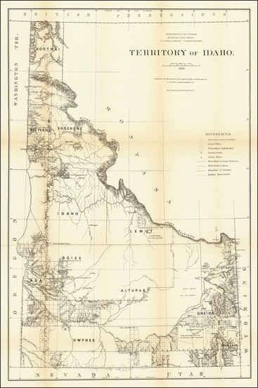 25-Idaho Map By General Land Office