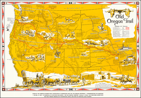 2-Plains, Rocky Mountains, Pacific Northwest, Pictorial Maps and California Map By Irvin Shope