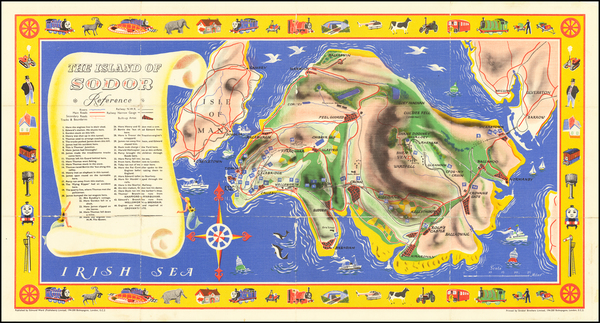 2-British Isles, Pictorial Maps and Curiosities Map By PR Wickham