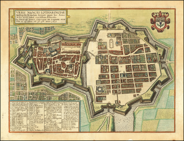 60-France Map By Georg Braun  &  Frans Hogenberg