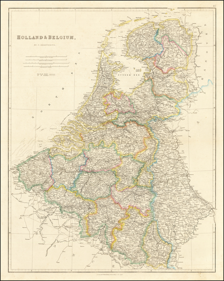 93-Netherlands and Belgium Map By John Arrowsmith