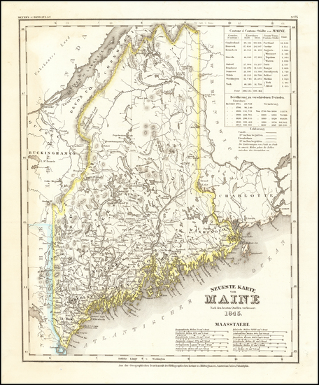 82-Maine Map By Joseph Meyer