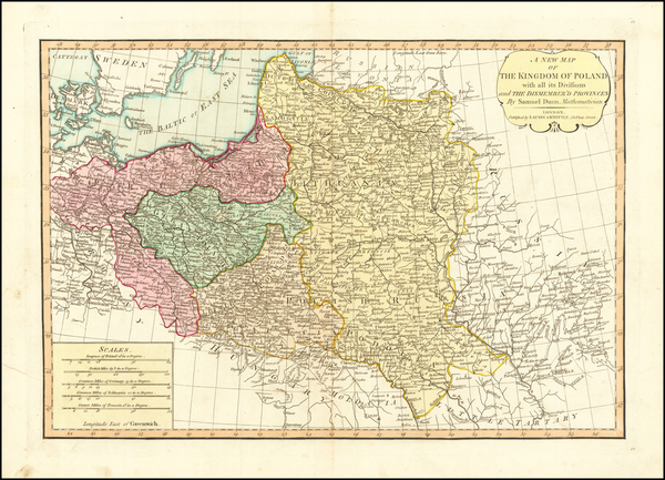 89-Poland, Russia and Baltic Countries Map By Laurie & Whittle