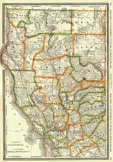 13-California Map By William Rand  &  Andrew McNally