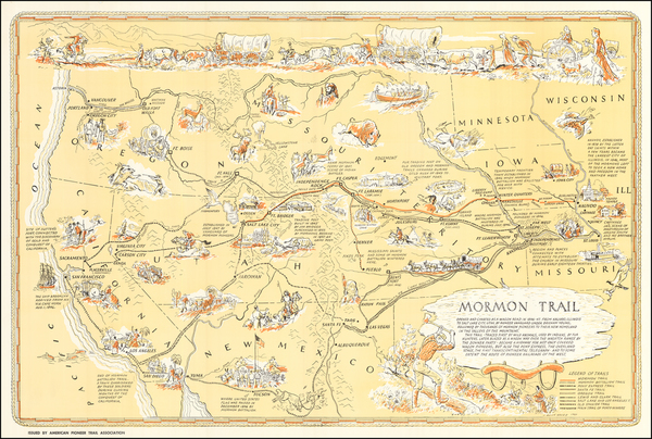 57-Midwest, Plains, Southwest, Rocky Mountains and Pictorial Maps Map By J. Rulon Hales