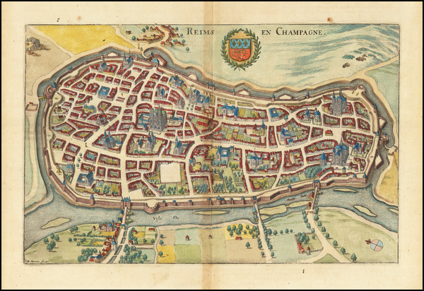 29-Other French Cities Map By Matthaus Merian