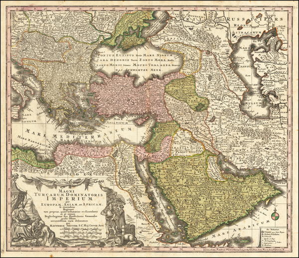 40-Turkey, Middle East and Turkey & Asia Minor Map By Tobias Conrad Lotter