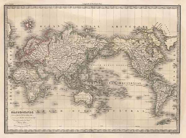 44-World and World Map By Alexandre Emile Lapie