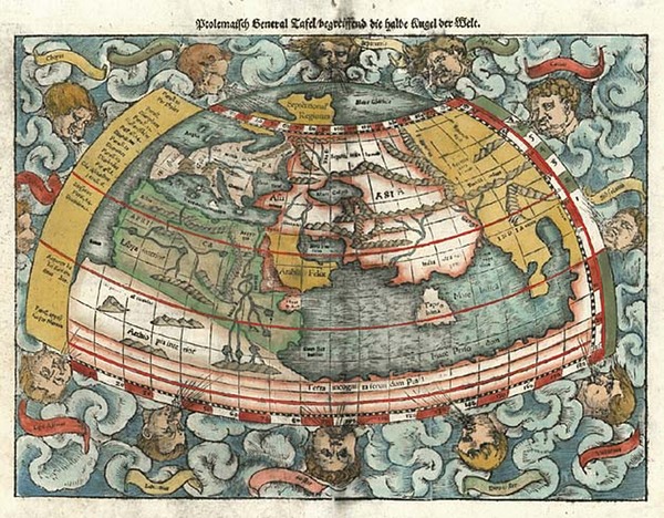 19-World and World Map By Sebastian Munster